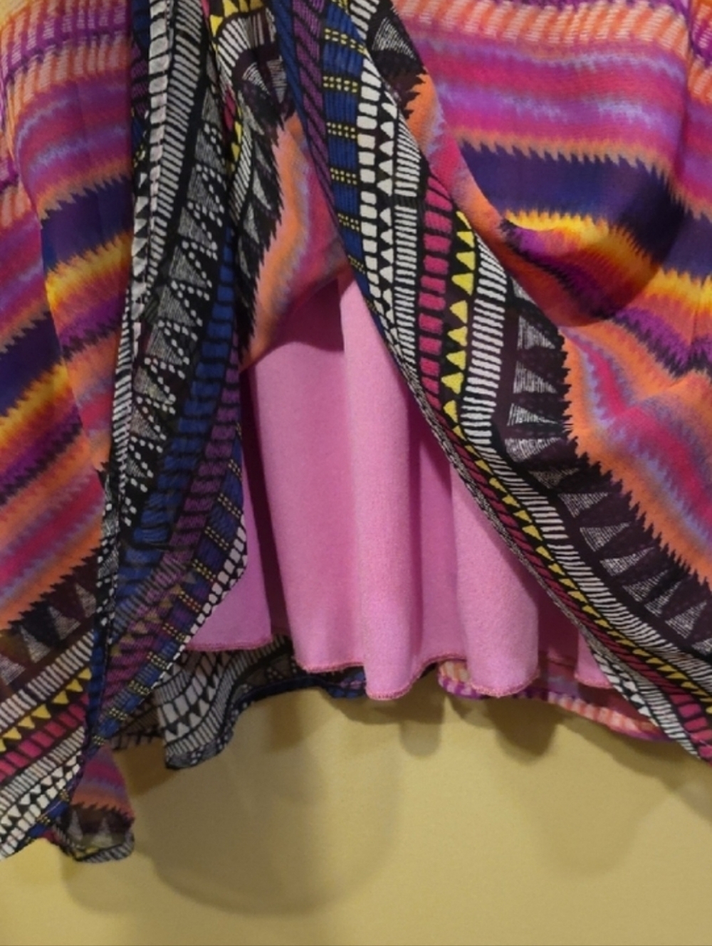 Vibrant MultiColor Striped Mini Babydoll Dress Boho, Festival, Fairycore, Summer - Picture 9 of 11